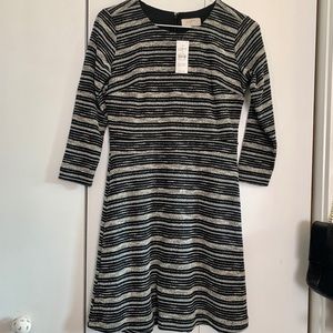 Women’s Loft Textured Stripe Dress: Petite 00P